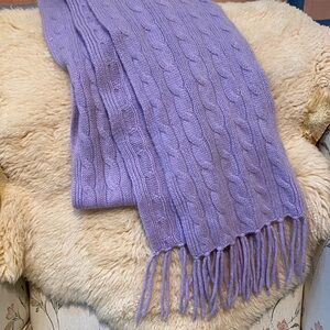 Elegant Lilac Cable Knit Women's Scarf